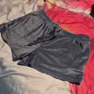 Ribbed Athletic Lounge Shorts in  Slate Blue